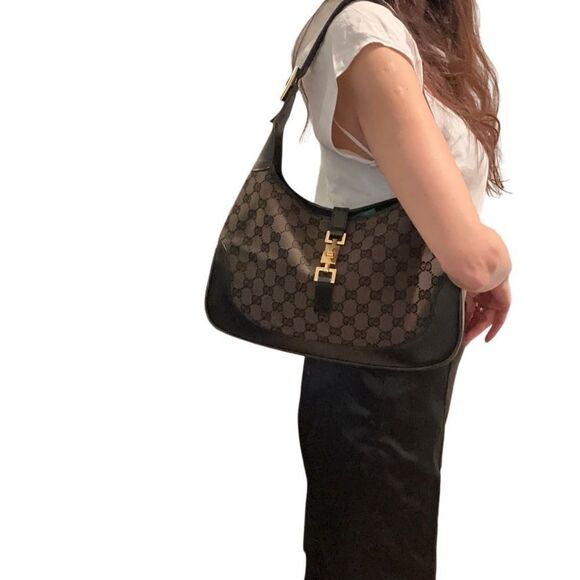 Gucci Brown Jackie Hobo Shoulder Bag with Gold Hardware - Picture 1 of 15
